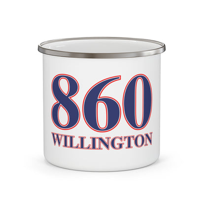 860 Willington, Red, White & Blue Enamel Camping Mug