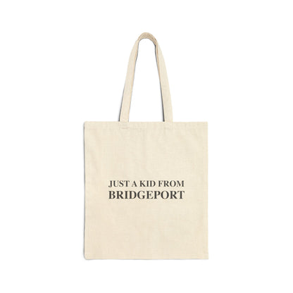 Just a kid from Bridgeport Cotton Canvas Tote Bag