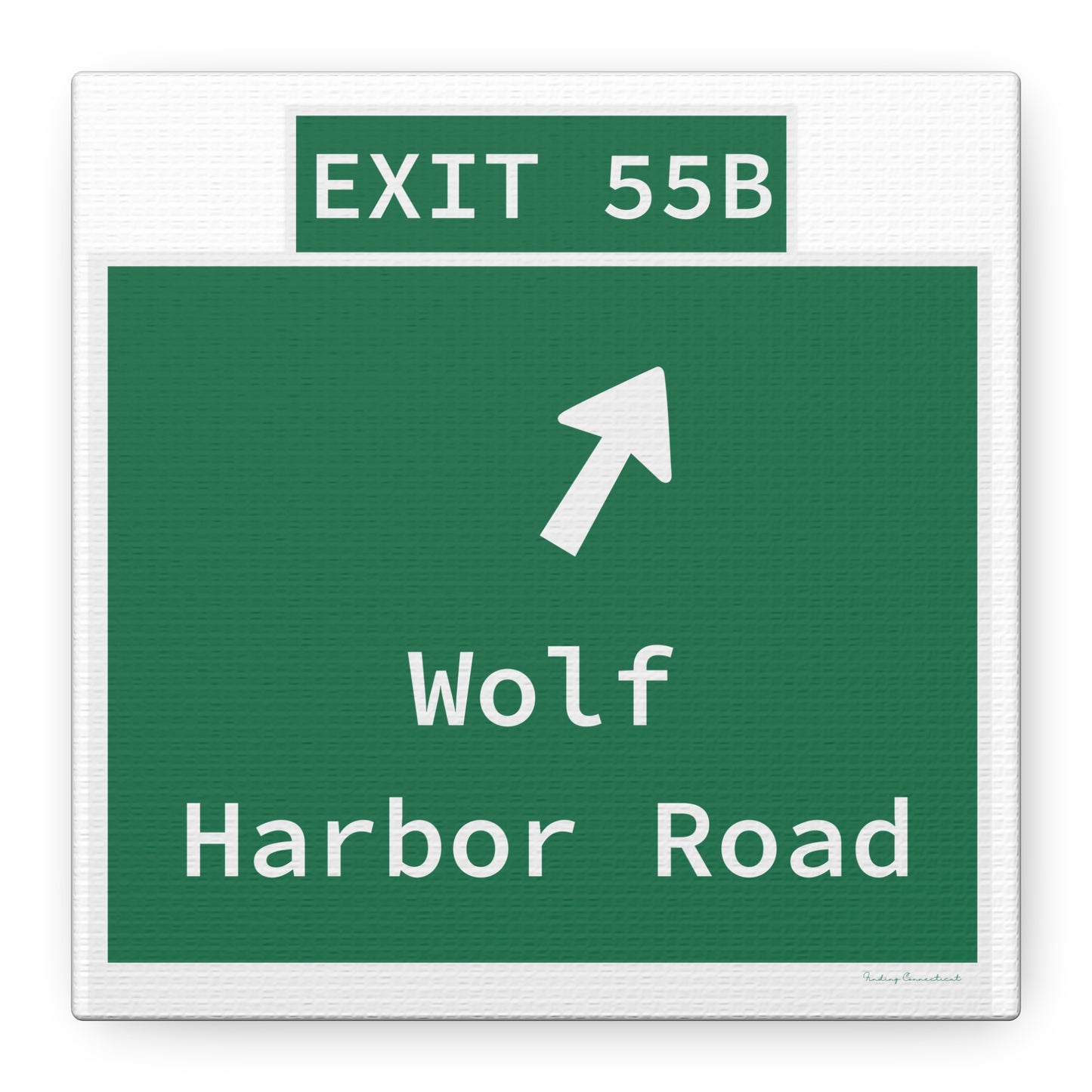 Vintage WCP Exit 55B Sign Matte Canvas, Stretched, 1.25"