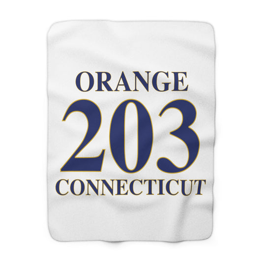 Orange 203 Connecticut Sherpa Fleece Blanket