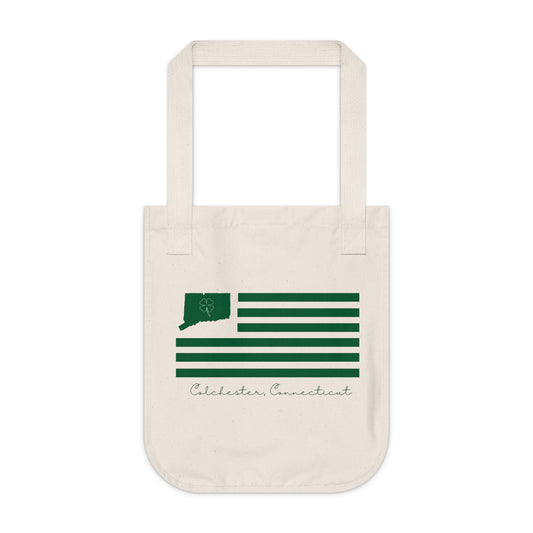 Colchester Connecticut St. Patrick’s Day Flag Organic Canvas Tote Bag