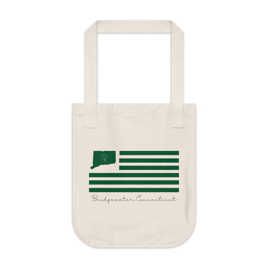 Bridgewater Connecticut St. Patrick’s Day Flag Organic Canvas Tote Bag