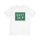 Vintage Exit 38 Merritt Parkway Sign Unisex Jersey Short Sleeve T-Shirt