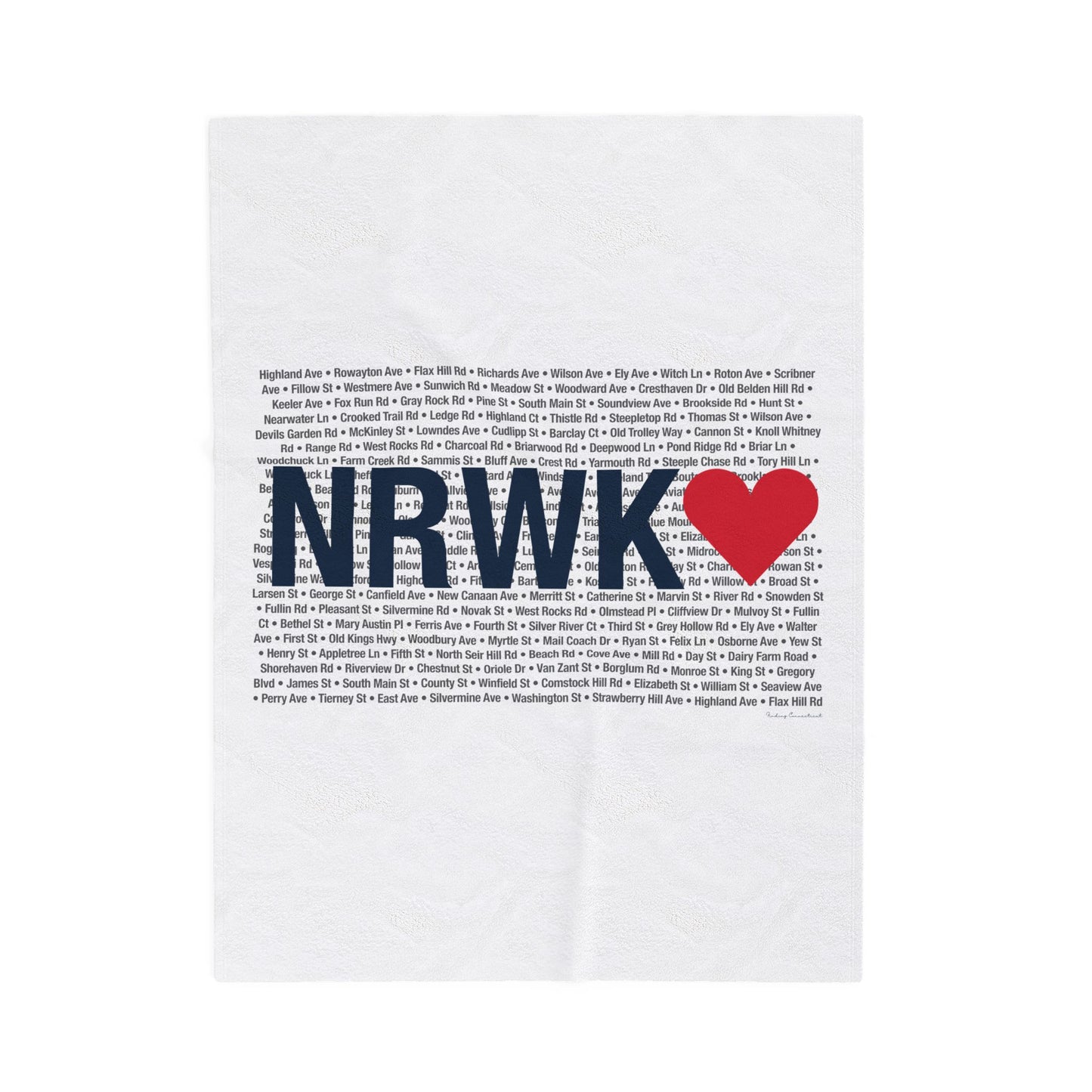 Norwalk Love Velveteen Plush Blanket