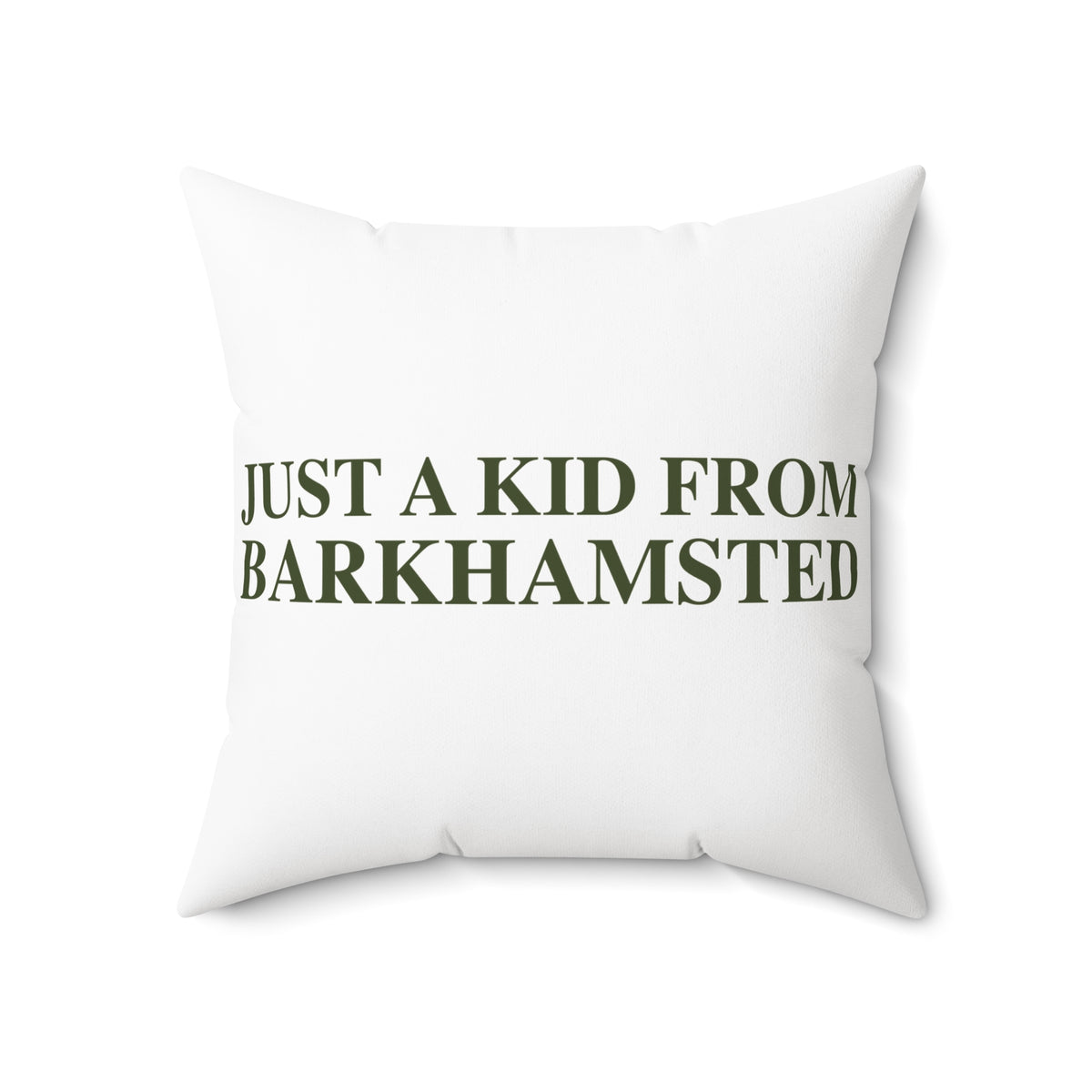 Just a kid from Barkhamsted Polyester Square Pillow