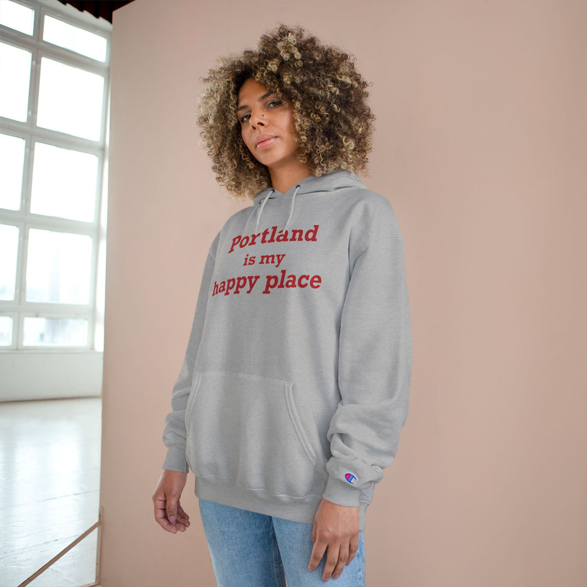 Portland is My Happy Place Champion Hoodie