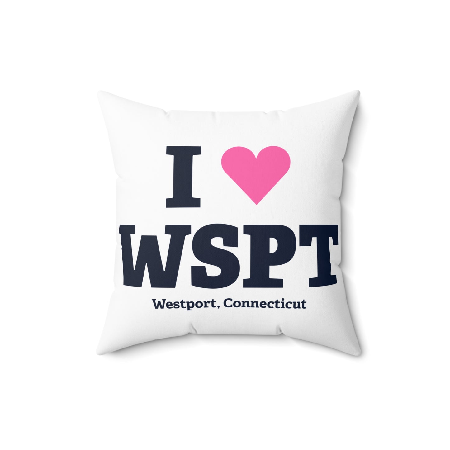 I Heart WSPT Spun Polyester Square Pillow