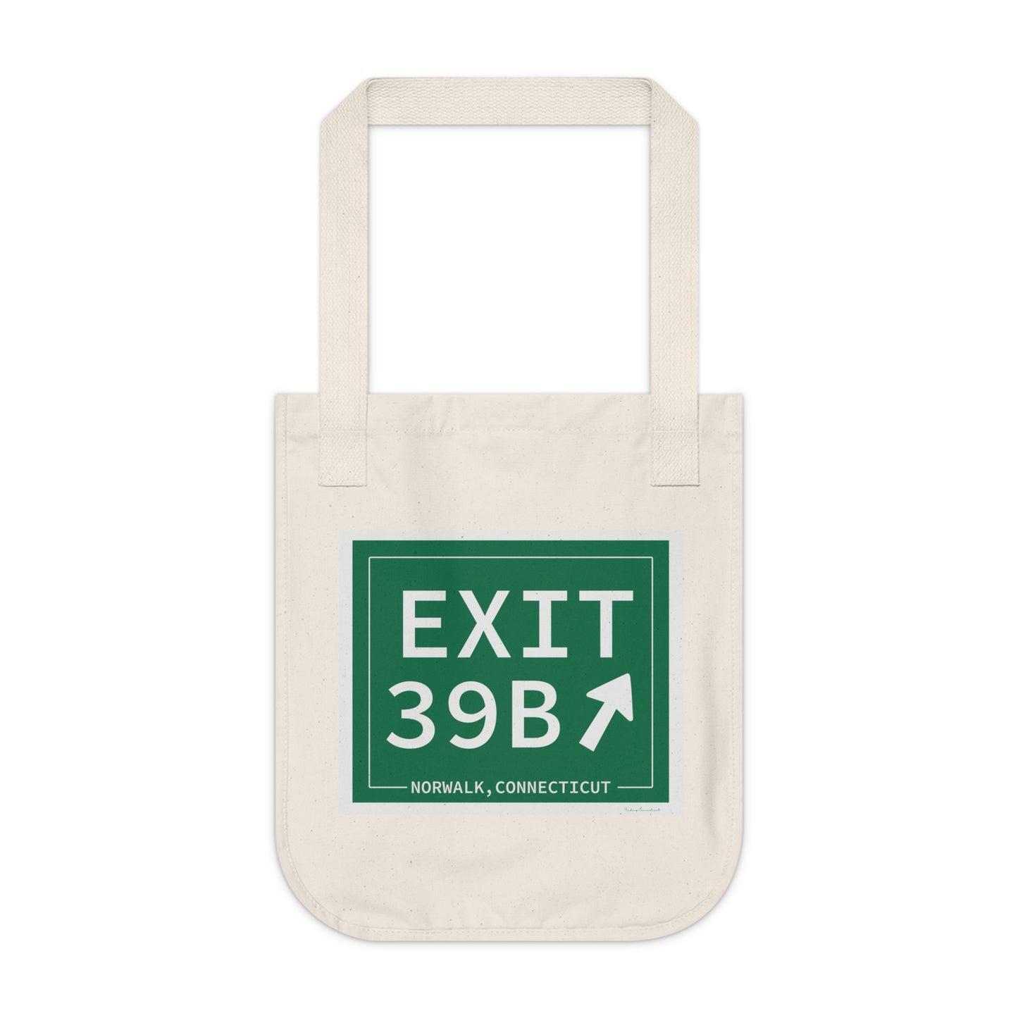 Vintage Exit 39B Merritt Parkway Sign Organic Canvas Tote Bag