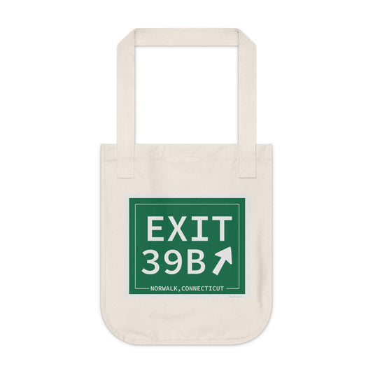 Vintage Exit 39B Merritt Parkway Sign Organic Canvas Tote Bag
