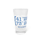 Brookfield Coordinates Pint Glass, 16oz