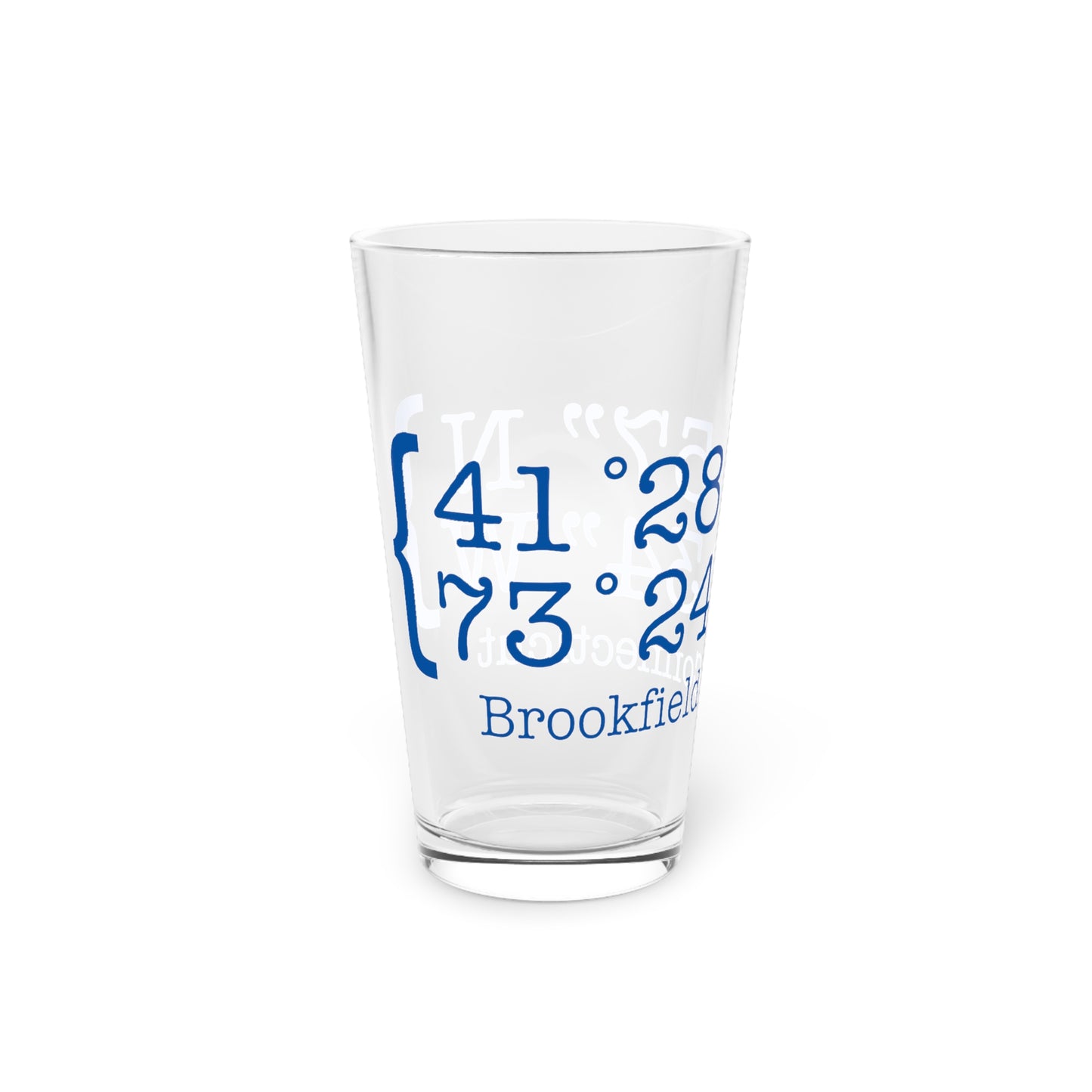 Brookfield Coordinates Pint Glass, 16oz