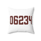 06234 Brooklyn Connecticut Zip Code Spun Polyester Square Pillow