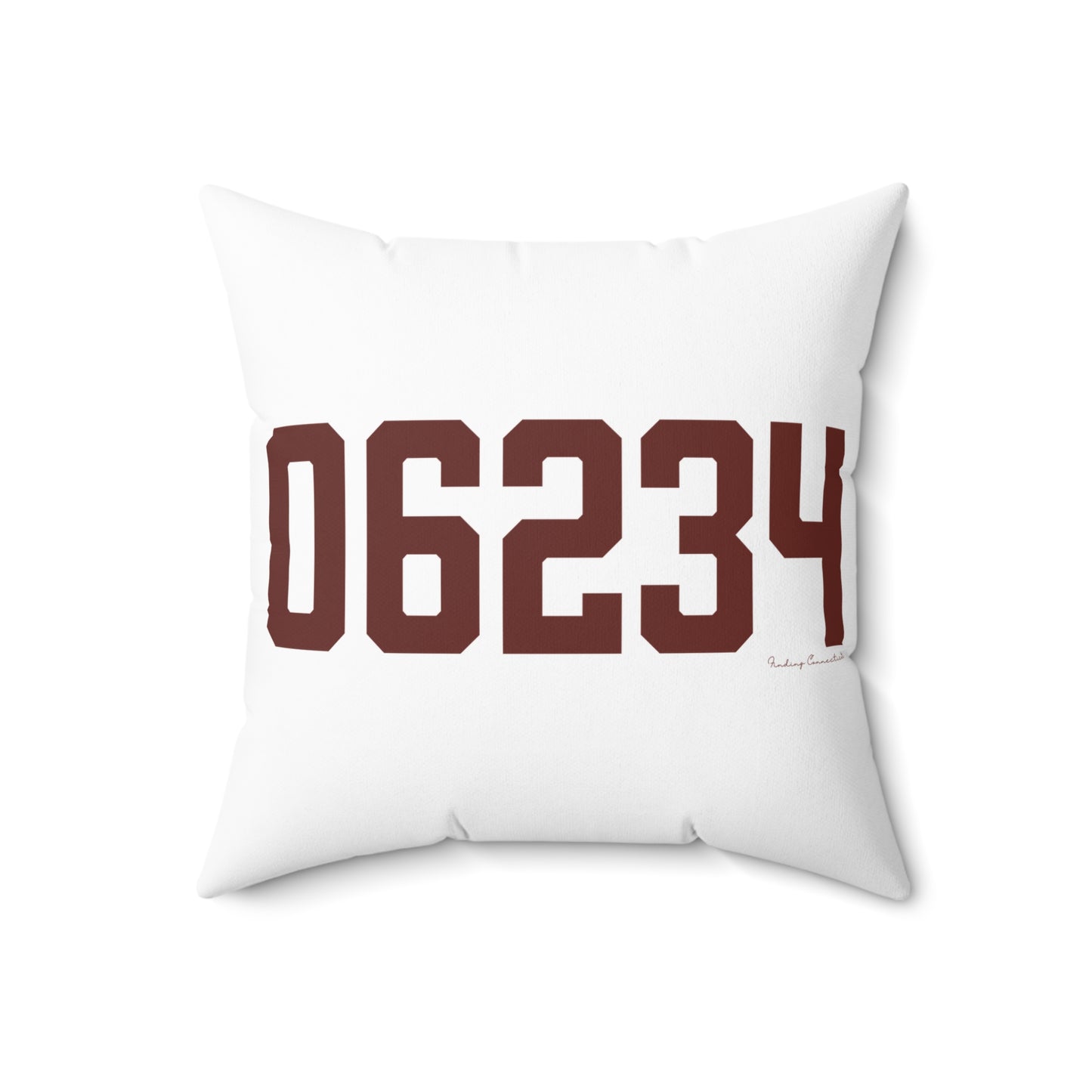 06234 Brooklyn Connecticut Zip Code Spun Polyester Square Pillow