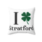 I Clover Stratford Spun Polyester Square Pillow