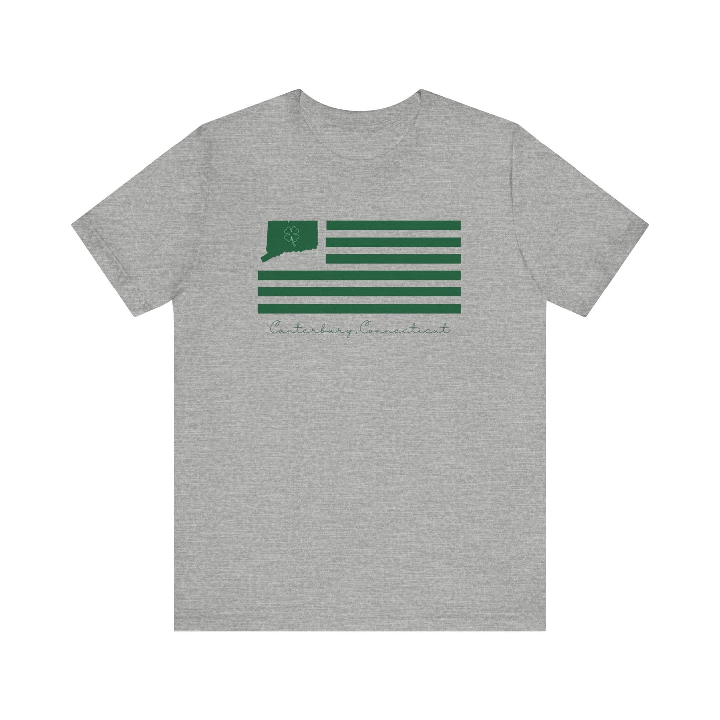 Canterbury Connecticut St. Patrick’s Day Flag Unisex Jersey Short Sleeve T-Shirt