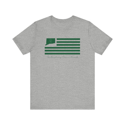 Canterbury Connecticut St. Patrick’s Day Flag Unisex Jersey Short Sleeve T-Shirt