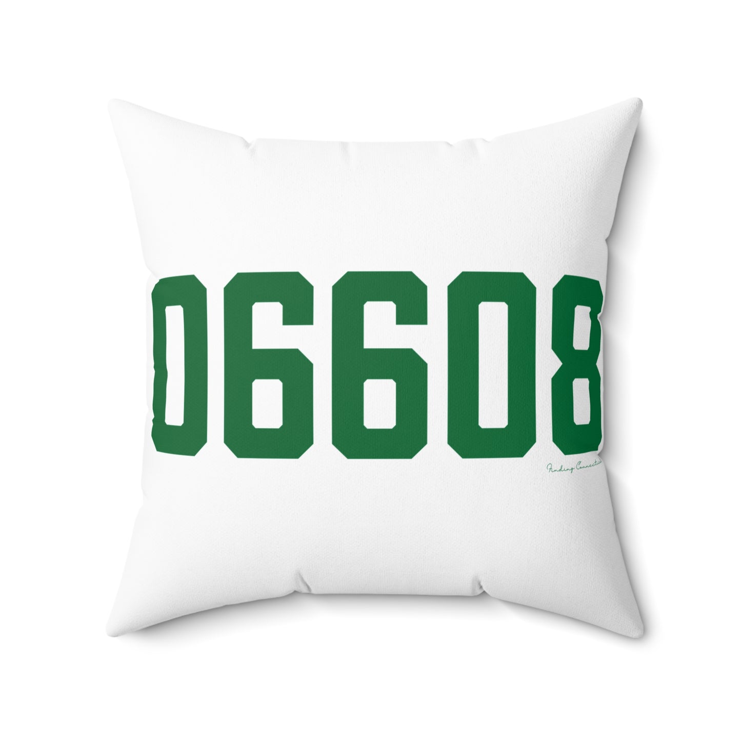 06608 Bridgeport Connecticut Zip Code Spun Polyester Square Pillow