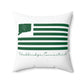 Woodbridge Connecticut St. Patrick’s Day Flag Spun Polyester Square Pillow