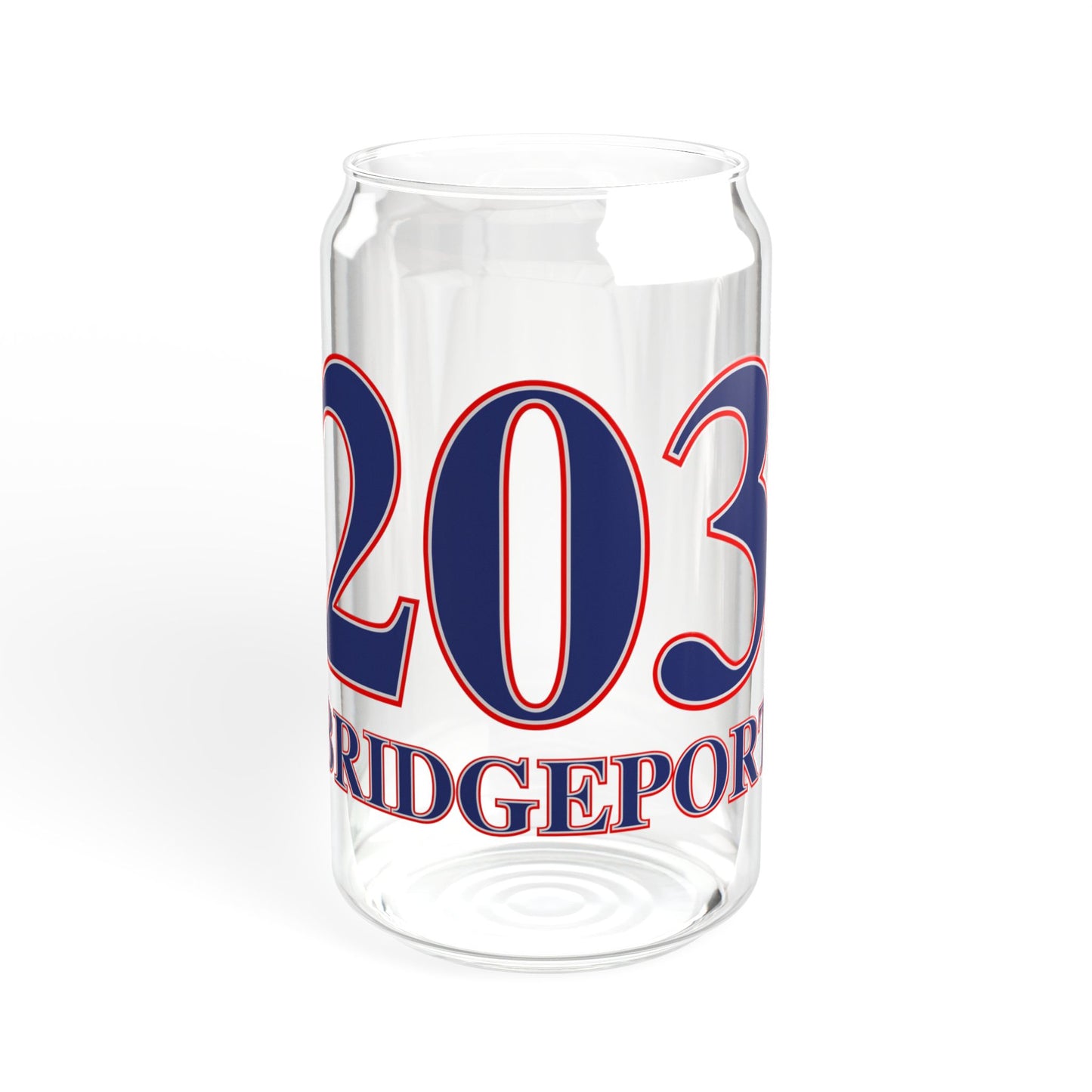 203 Bridgeport Red White & Blue Sipper Glass, 16oz