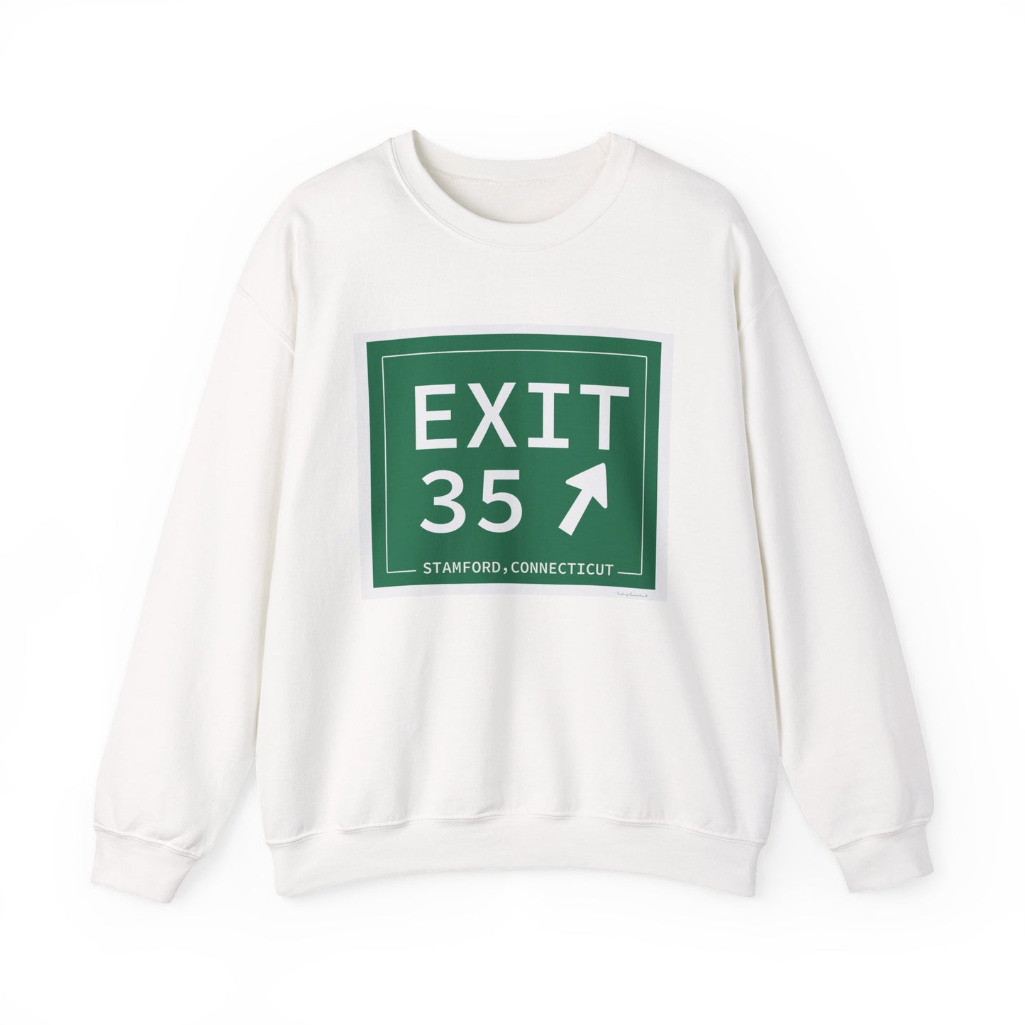 Vintage Exit 35 Merritt Parkway Sign Unisex Heavy Blend™ Crewneck Sweatshirt