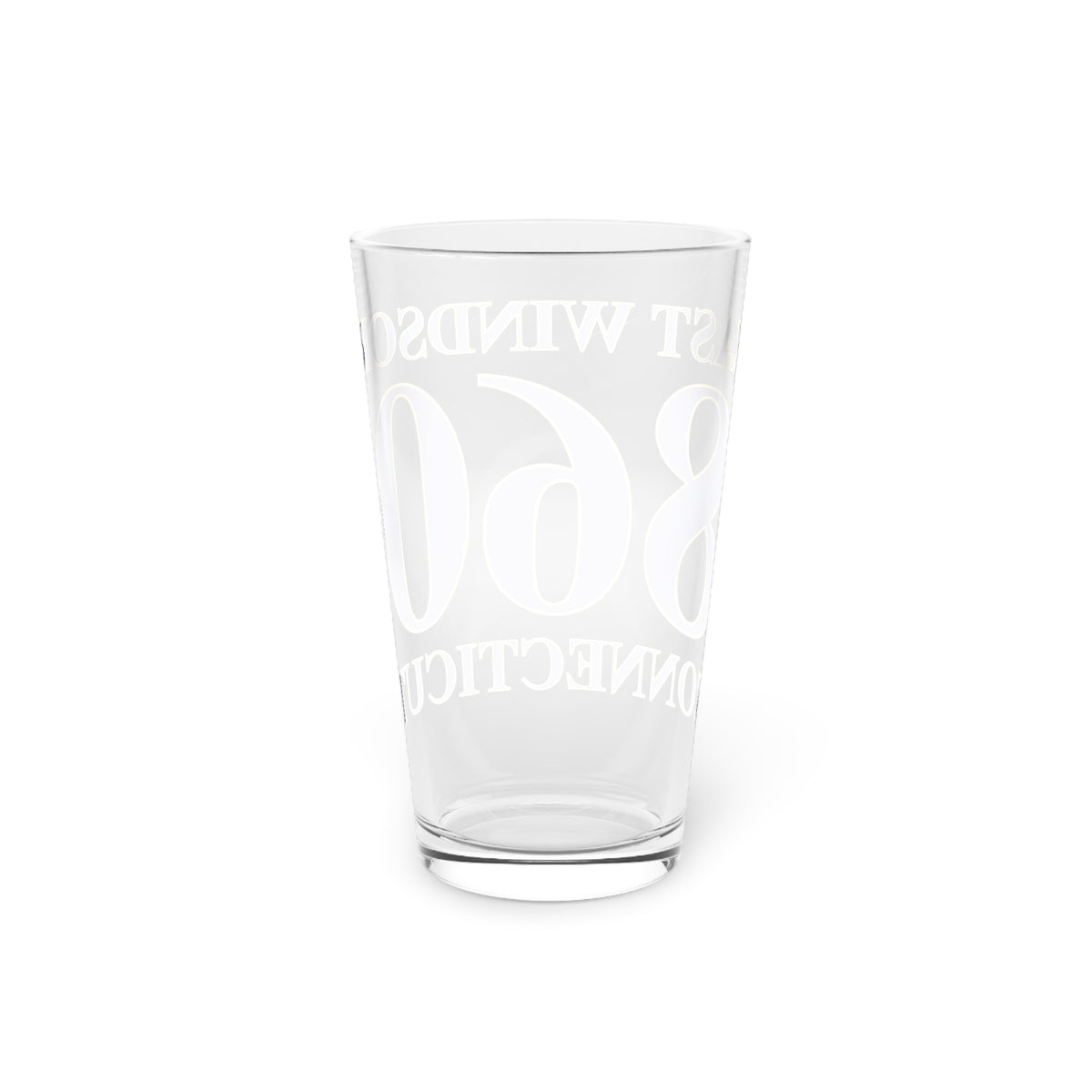 East Windsor 860 Connecticut Pint Glass, 16oz