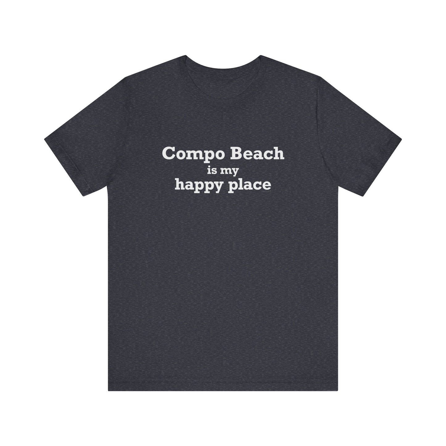 Compo Beach Is My Happy Place Unisex Jersey Short Sleeve T-Shirt