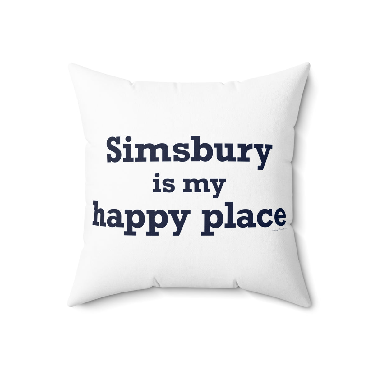 Simsbury is My Happy Place Polyester Square Pillow