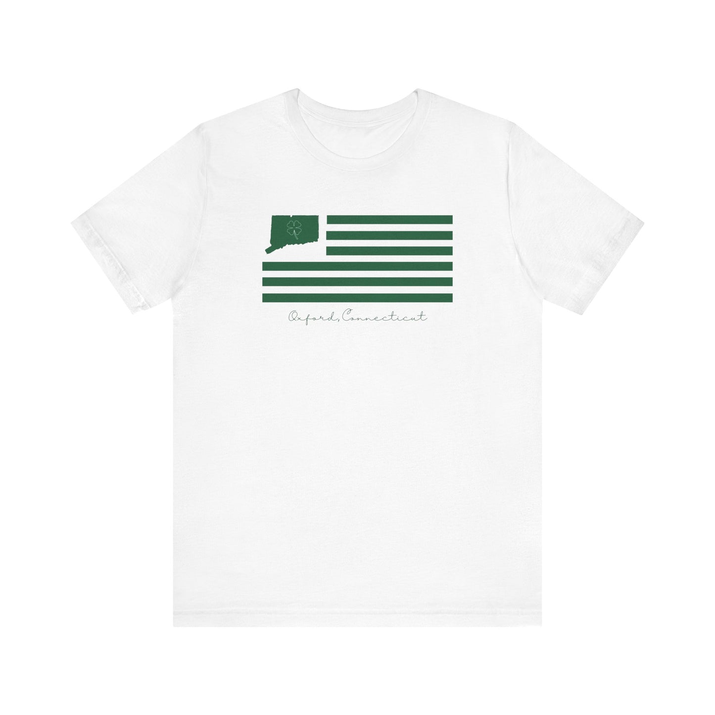Oxford Connecticut St. Patrick’s Day Flag Unisex Jersey Short Sleeve T-Shirt