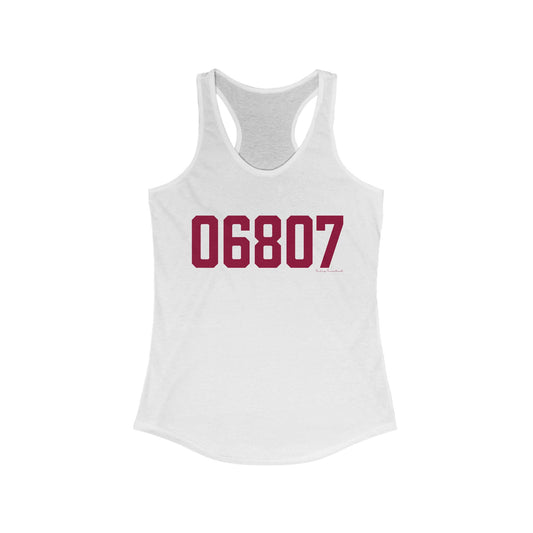 06807 - Greenwich Connecticut Zip Code Women's Ideal Racerback Tank Top