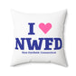 I Heart NWFD Spun Polyester Square Pillow