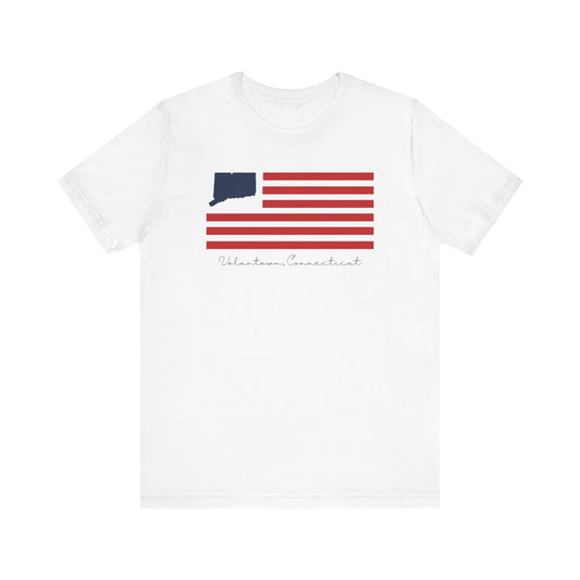 Voluntown Connecticut Flag Unisex Jersey Short Sleeve T-Shirt
