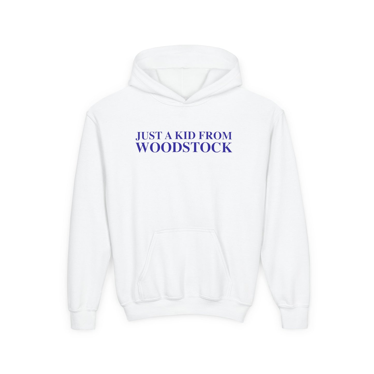 Just a kid from Woodstock Youth Heavy Blend Hooded Sweatshirt