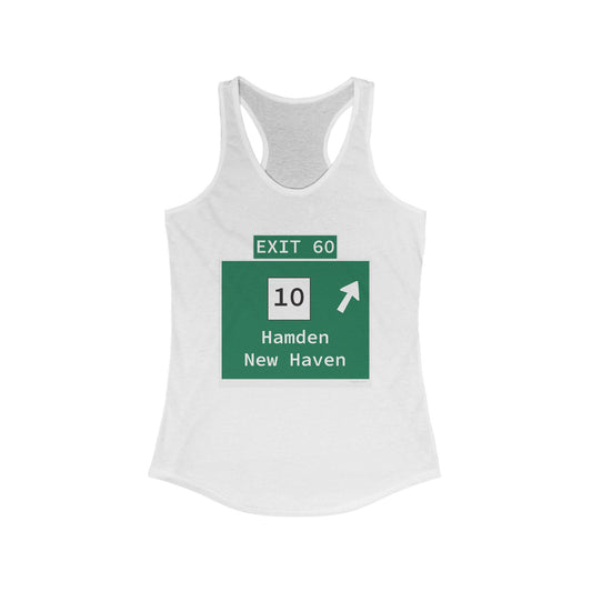Vintage WCP Exit 60 Sign Women's Ideal Racerback Tank Top