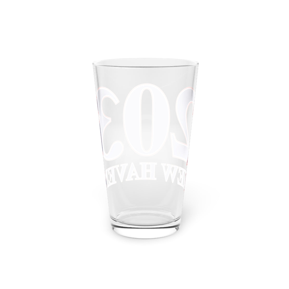New Haven Red, White & Blue Pint Glass, 16oz