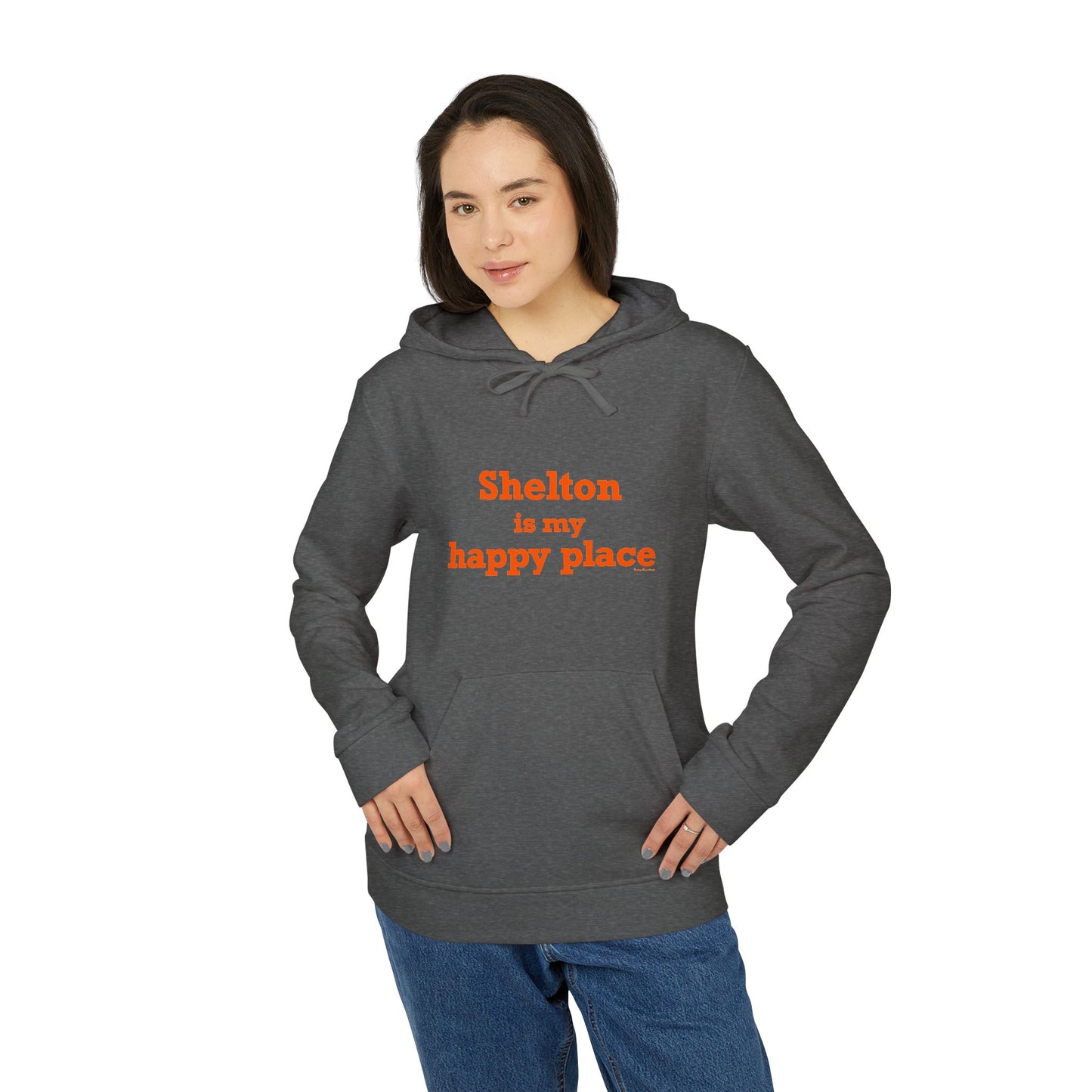 Shelton Is My Happy Place adidas Unisex Fleece Hoodie