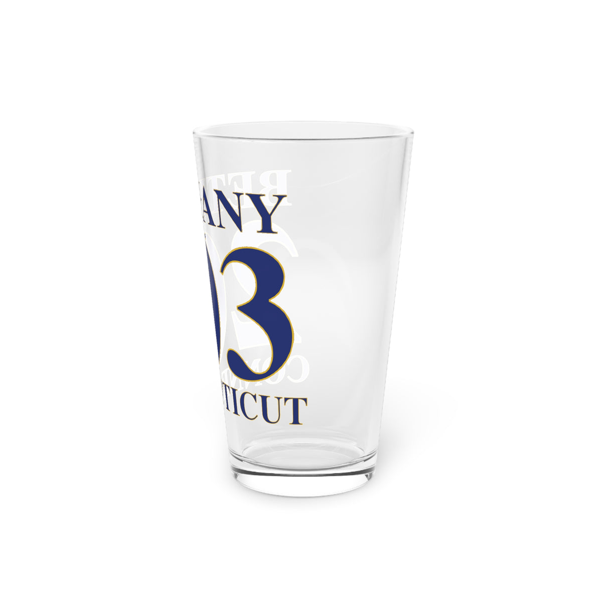 Bethany 203 Connecticut Pint Glass, 16oz