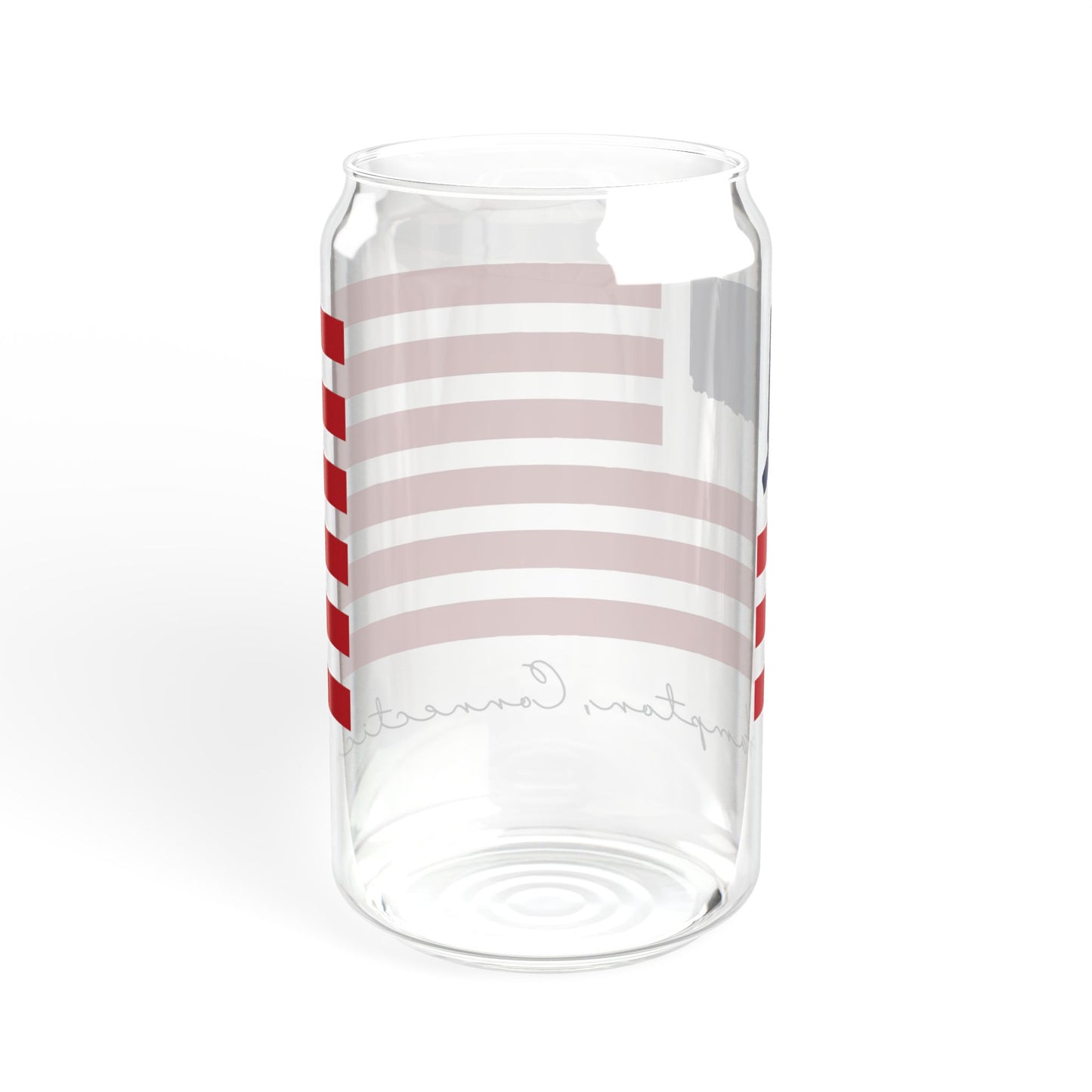 Hampton Connecticut Flag Sipper Glass, 16oz