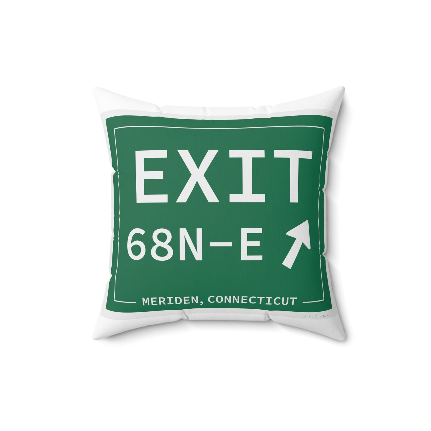 Vintage Exit 68N-E WCP Sign Spun Polyester Square Pillow