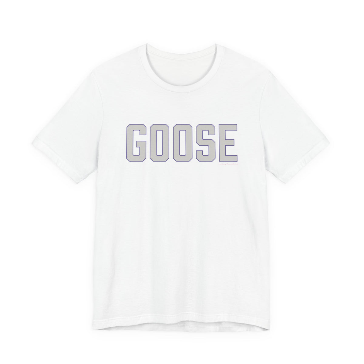Goose Zip Code Gray & Purple Unisex Jersey Short Sleeve T-Shirt