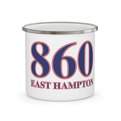 860 East Hampton Red, White & Blue Enamel Camping Mug