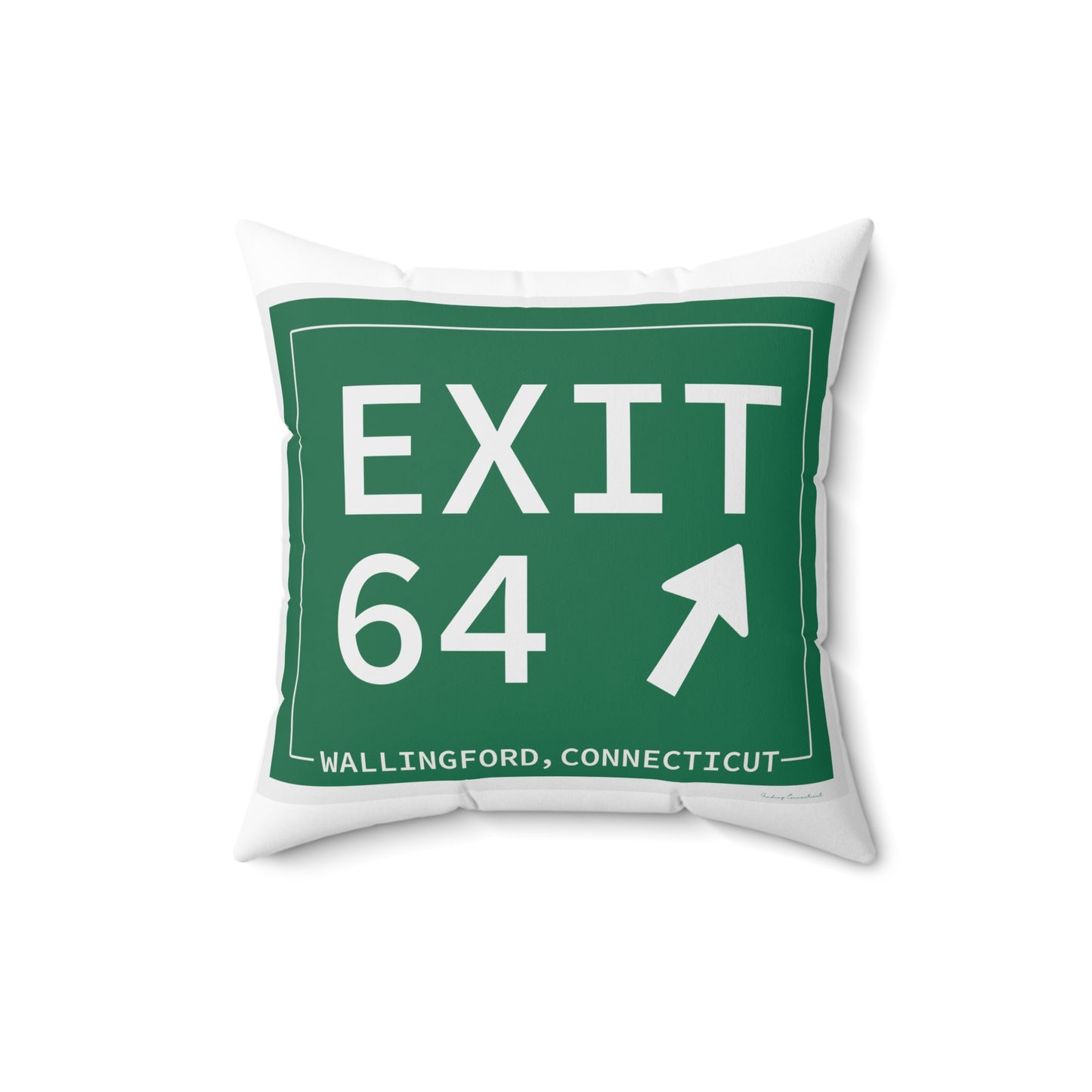 Vintage Exit 64 WCP Sign Spun Polyester Square Pillow