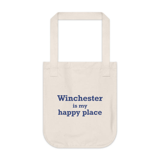 Winchester is My Happy Place Organic Canvas Tote Bag