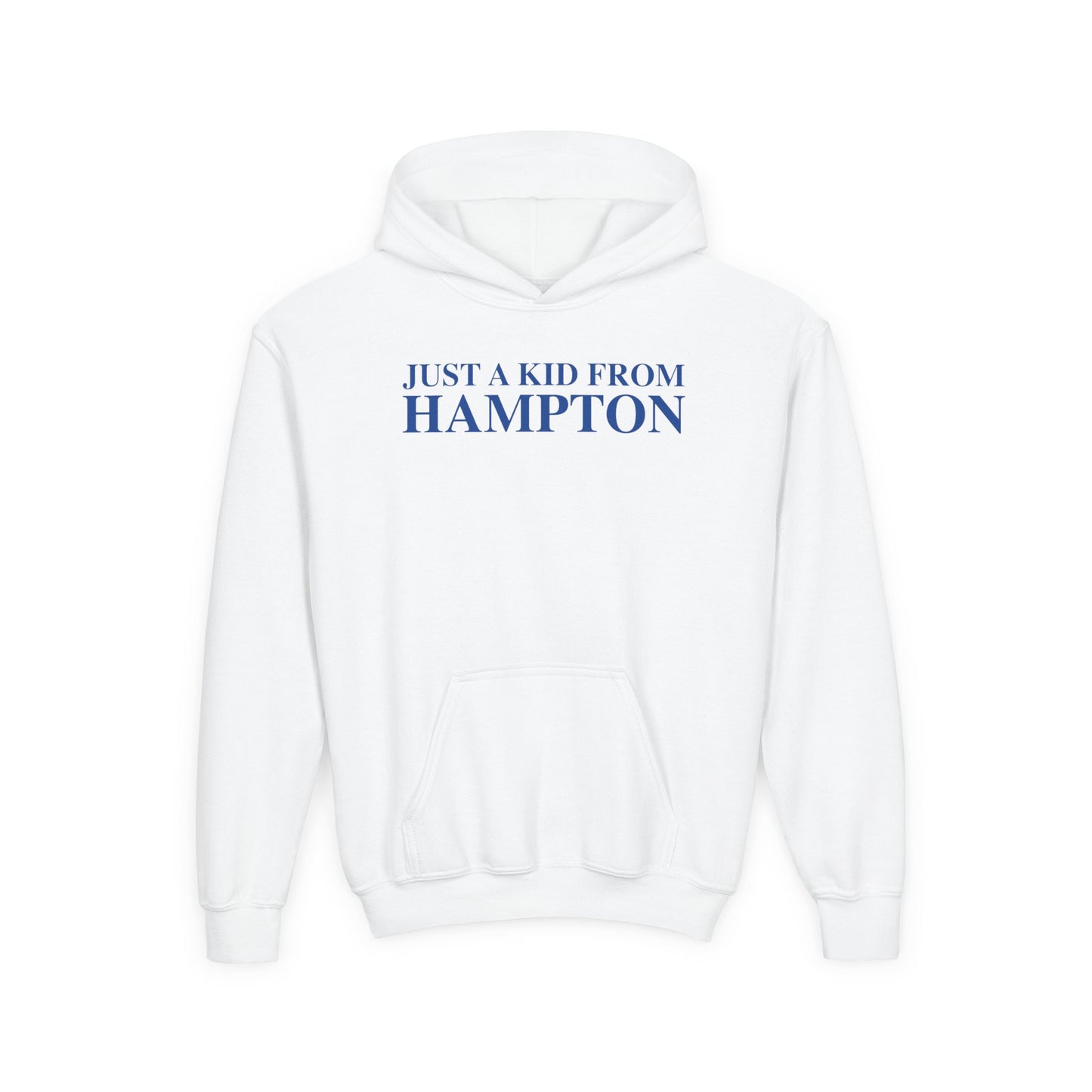 Just a kid from Hampton Youth Heavy Blend Hooded Sweatshirt