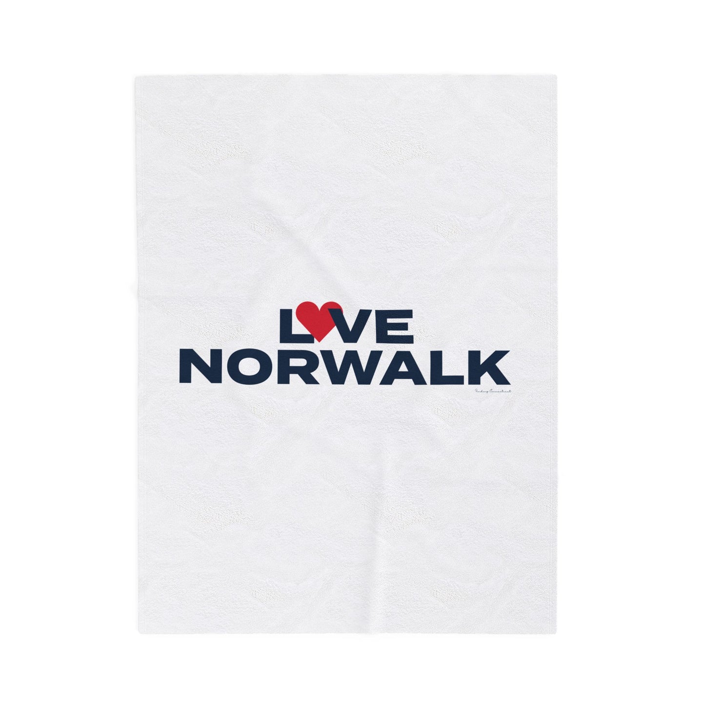 Love Norwalk Velveteen Plush Blanket