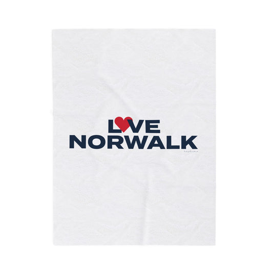 Love Norwalk Velveteen Plush Blanket