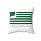 Madison Connecticut St. Patrick’s Day Flag Spun Polyester Square Pillow