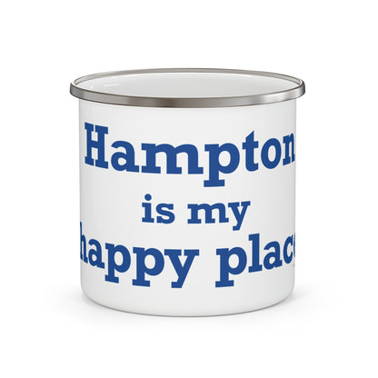 Hampton is My Happy Place Enamel Camping Mug
