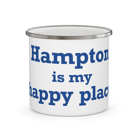 Hampton is My Happy Place Enamel Camping Mug