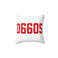06605 Bridgeport Connecticut Zip Code Spun Polyester Square Pillow