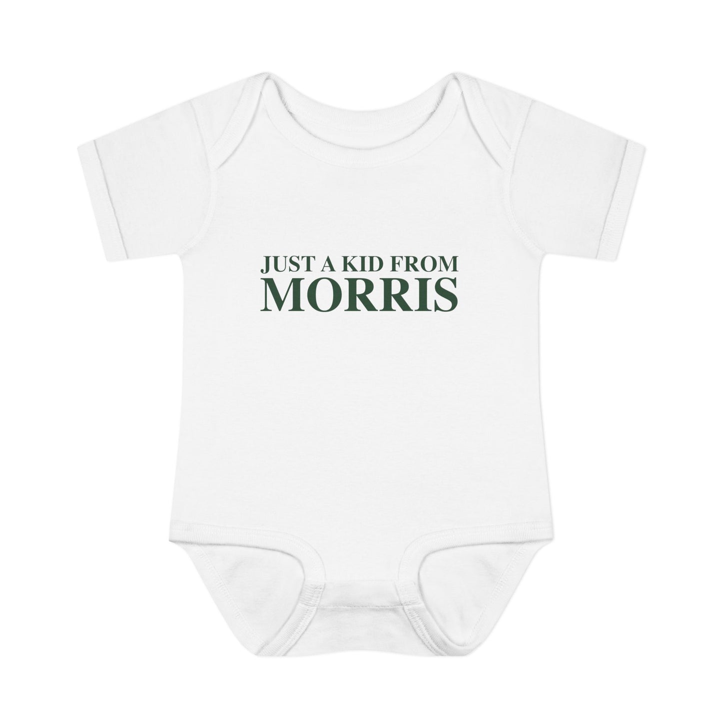 Just a kid from Morris Infant Baby Rib Bodysuit